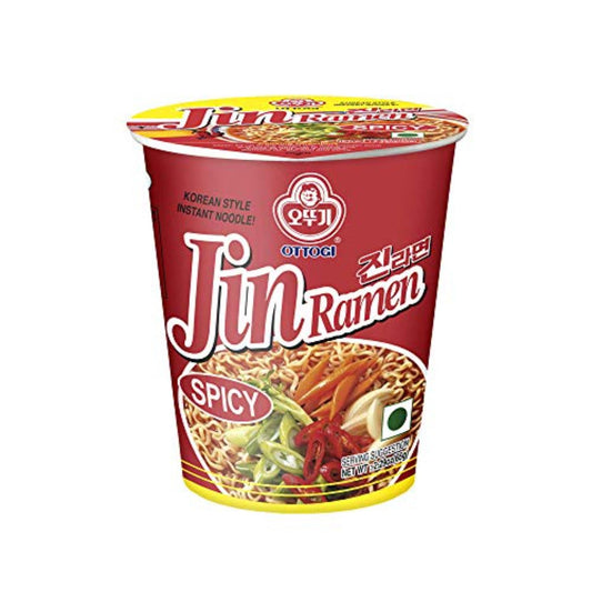 Ottogi Jin Ramen Spicy Cup Noodles – 65g | Imported Korean Flavor