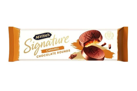 McVitie’s Signature Caramel Milk Chocolate Biscuit Rounds – 109g (Imported)