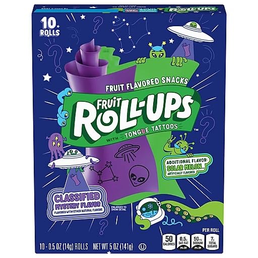 Fruit Roll-Ups Tongue Tattoos Mystery Flavor – 10 Rolls | Imported