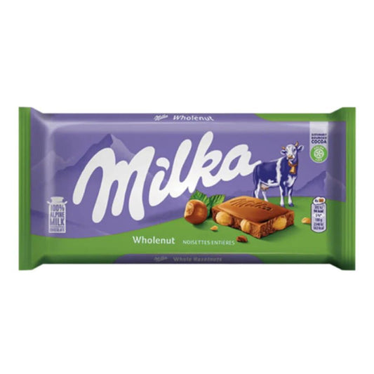 Milka Wholenut Smooth & Creamy Milk Chocolate Bar – 100g | Imported