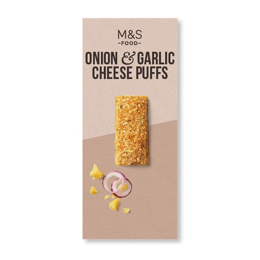 M&S Onion & Garlic Cheese Crisp Puffs with Gouda – 90g (Imported)