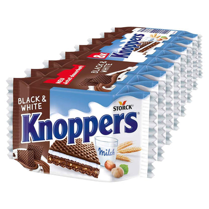 Knoppers Black & White Cream Filled Biscuits – 200g | Imported