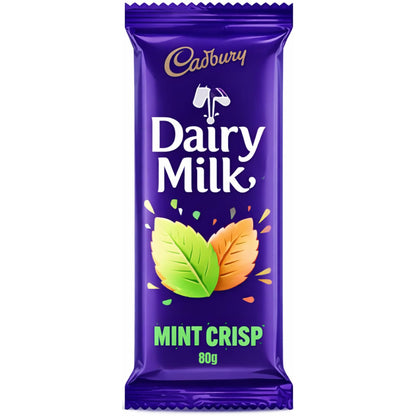 Cadbury Dairy Milk Mint Crisp Chocolate Bar 80g (Imported)