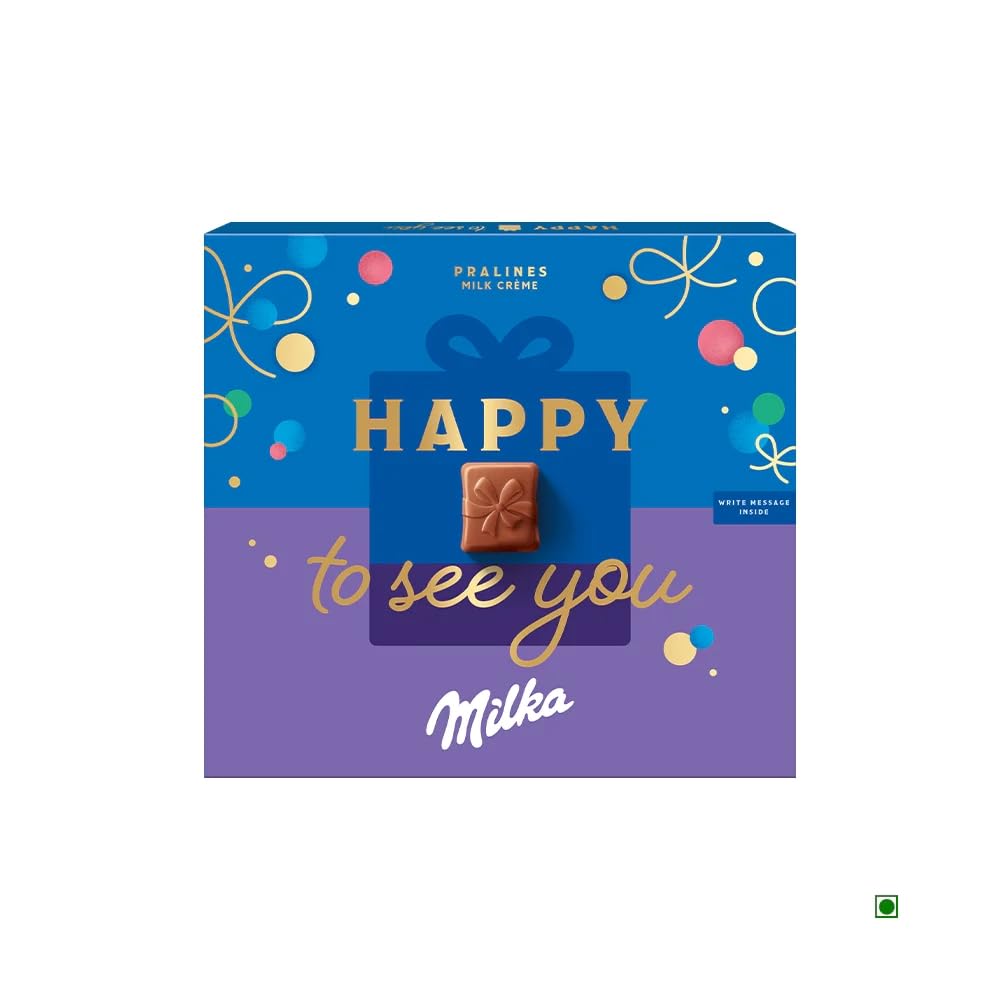 Milka Pralines Gift Box (110g) - Happy to See You | Imported | Melt-Proof Packing