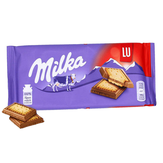 Milka Lu Chocolate Bar Pouch 100g – Smooth Alpine Milk Chocolate (Imported)