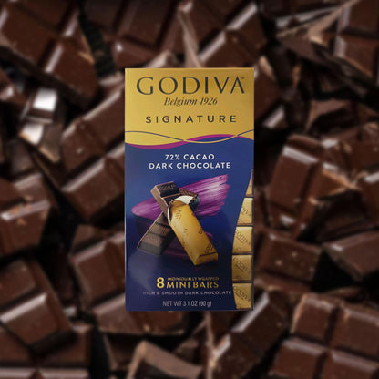Godiva Signature Mini Bars Stick – 72% Dark Chocolate (90g)-imported