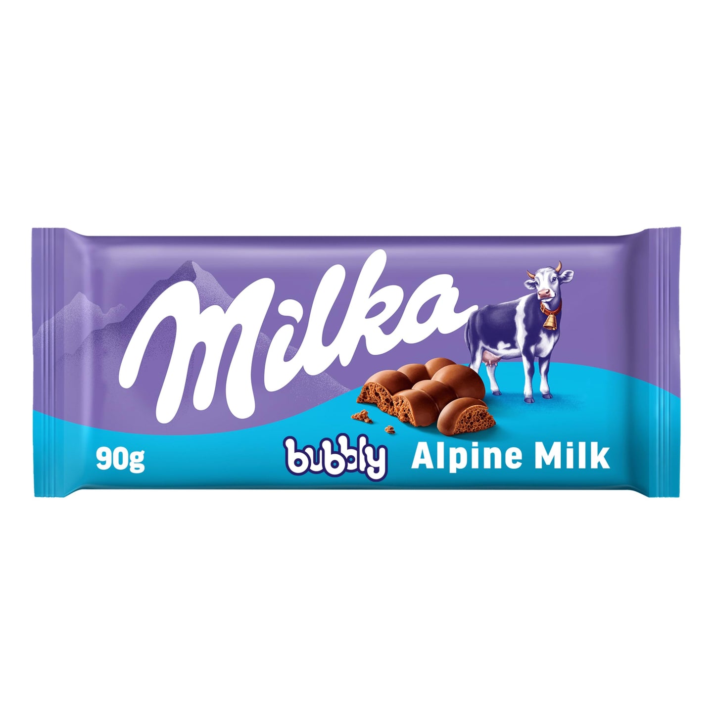 Milka Bubbly Alpine Milk Chocolate Bar – 90g | Imported Treat