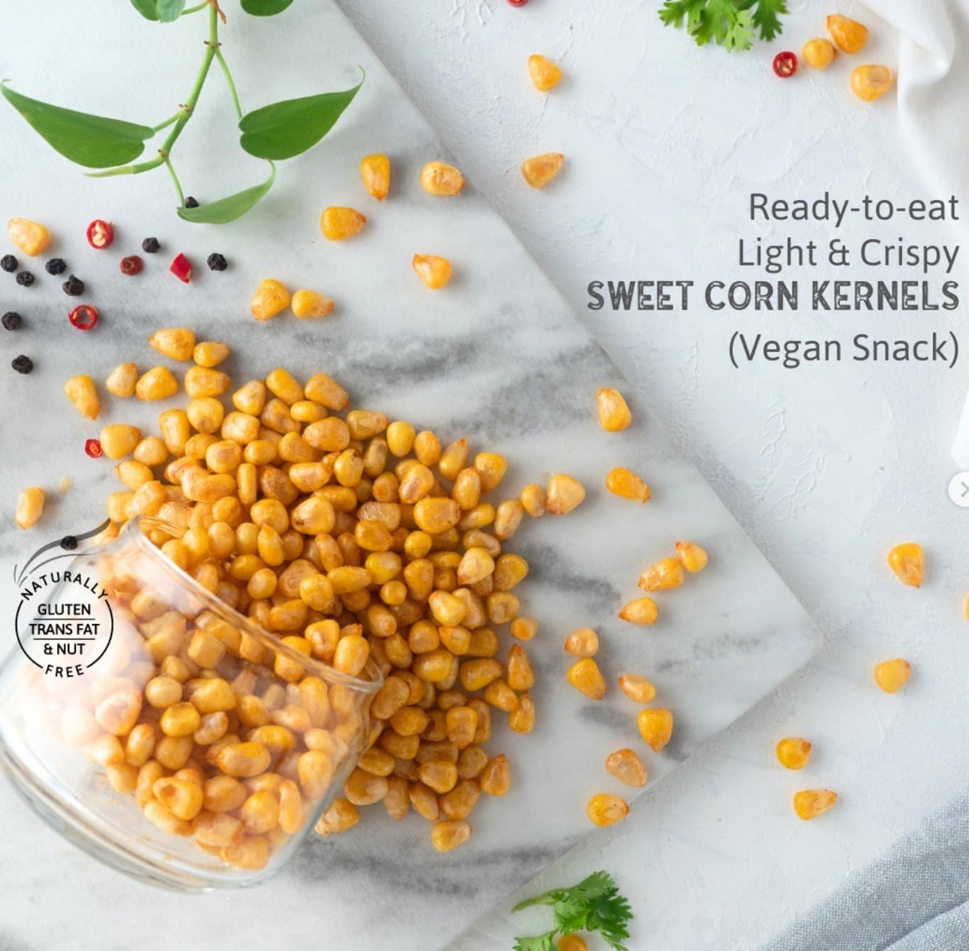 Super Munchies Tandoori Corn Snack – Vegan, Gluten-Free, Low Fat, Zero MSG