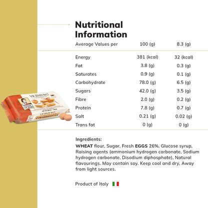 Matilde Vicenzi Vicenzovo Ladyfingers – 200g | GMO-Free, No Preservatives | Imported | Perfect for Preparing Tiramisu and Snacking