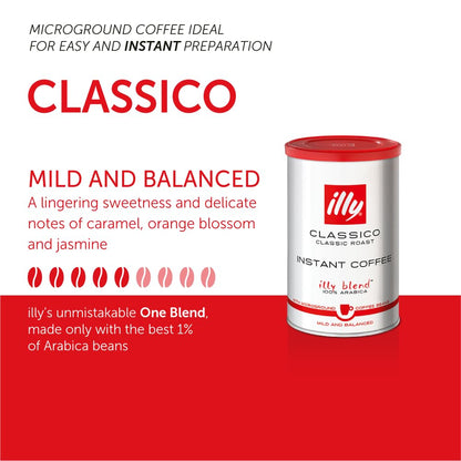 illy Instant Classico Coffee 95g – Rich, Premium Italian Blend | Imported