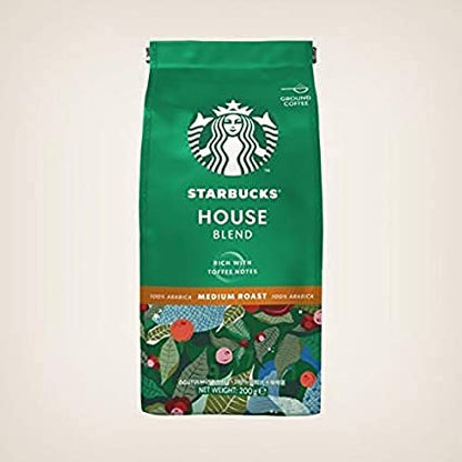Starbucks House Blend Medium Roast Ground Coffee – 200g | Imported
