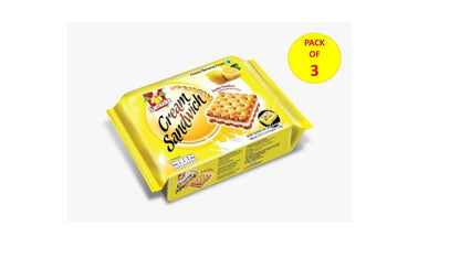 Samudra Lex Lemon Cream Sandwich Biscuits – 190g | Imported