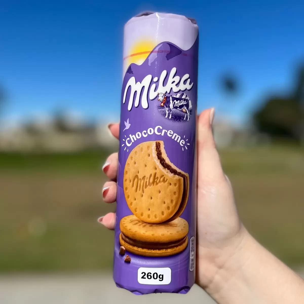 Milka Chococreme Biscuits Pouch – 260g | Imported Chocolate Cookies