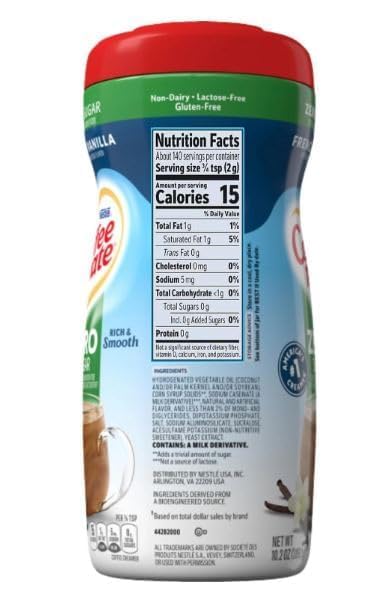 Nestle Coffee Mate Sugar Free French Vanilla – 289g | Imported