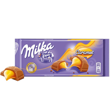 Milka Caramel Chocolate Bar – 100g | Smooth & Creamy | Imported