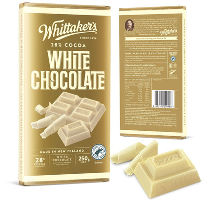 Whittaker's 28% Cocoa White Chocolate Bar - 250g | Imported Premium Chocolate