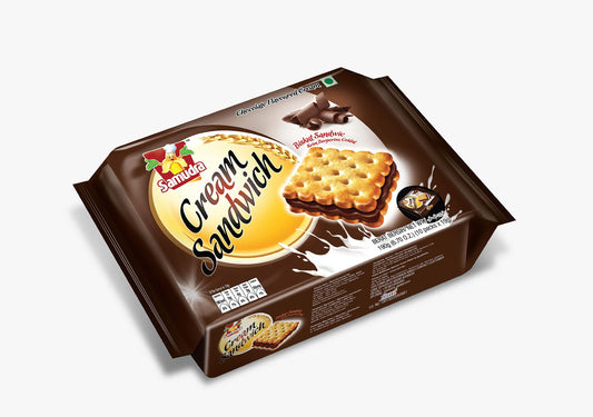 Samudra Chocolate Cream Sandwich Biscuits – 190g | Imported