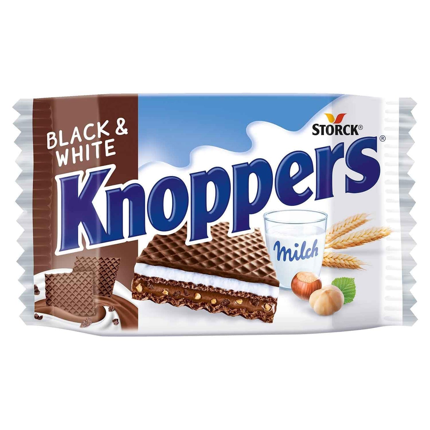 Knoppers Black & White Cream Filled Biscuits – 200g | Imported