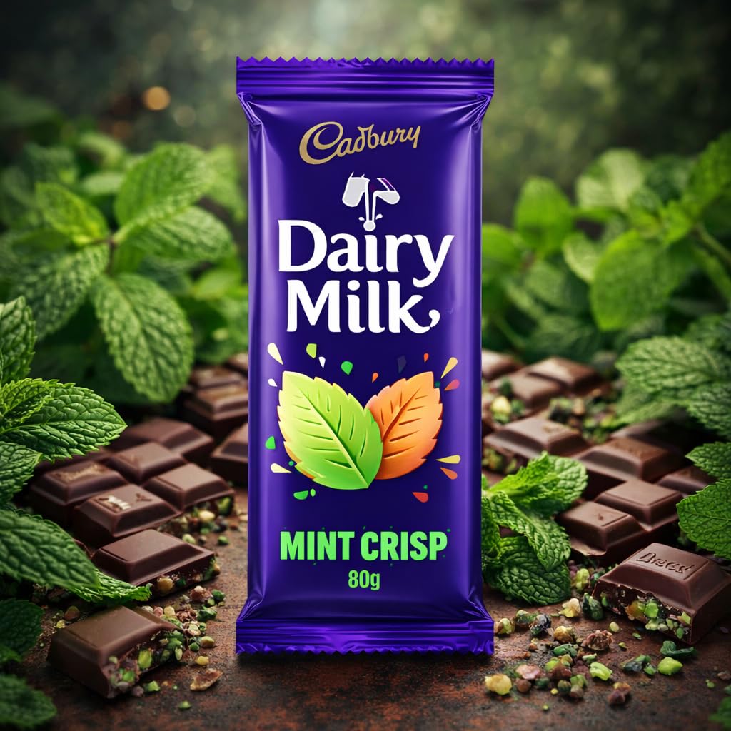 Cadbury Dairy Milk Mint Crisp Chocolate Bar 80g (Imported)