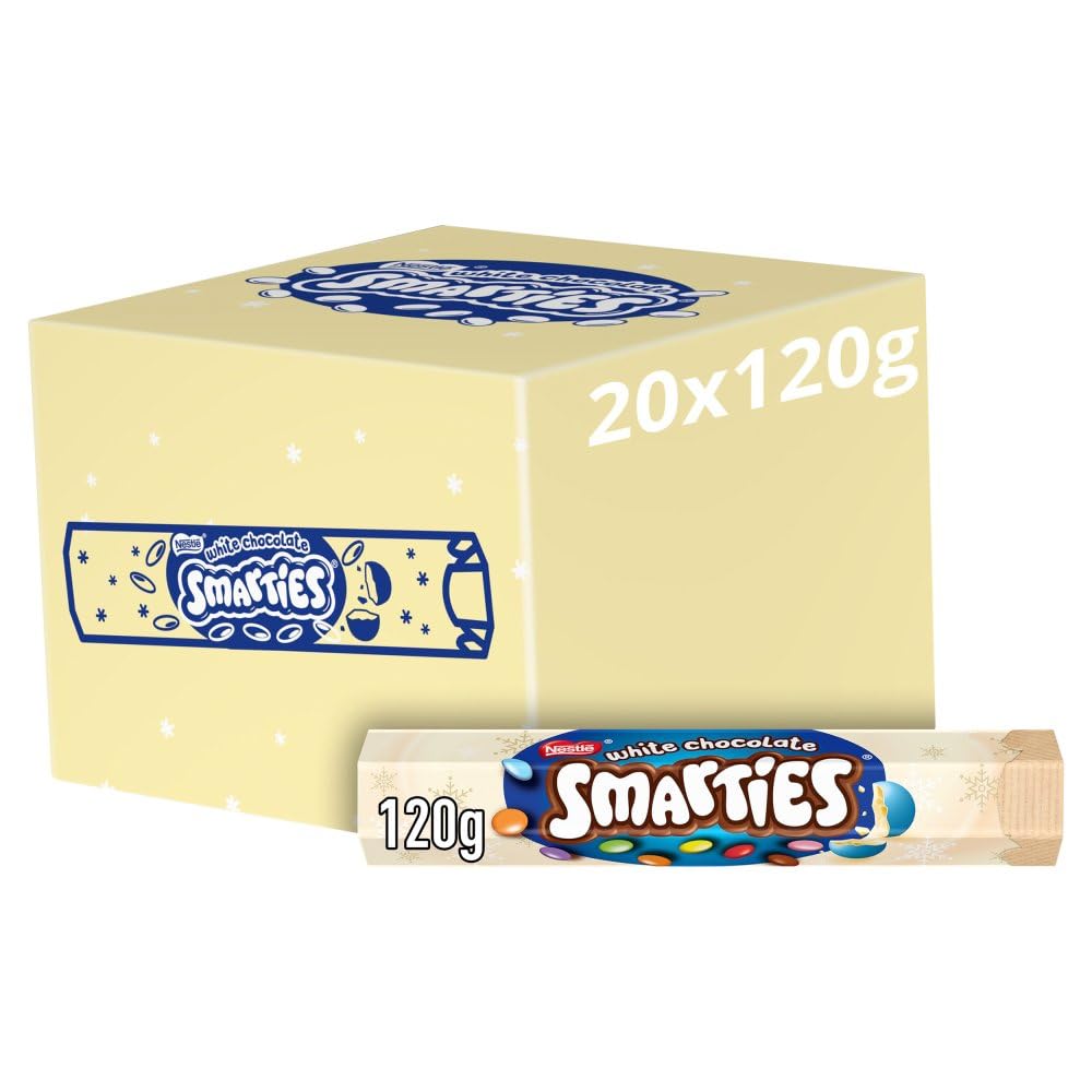 Nestle Smarties White Chocolate Candy Bar – 120g | Imported UK
