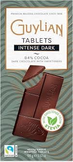 Guylian Belgian Dark Chocolate Bar 100g (4x25g) | Intense Dark 84% Cocoa | Imported Premium Belgian Chocolate