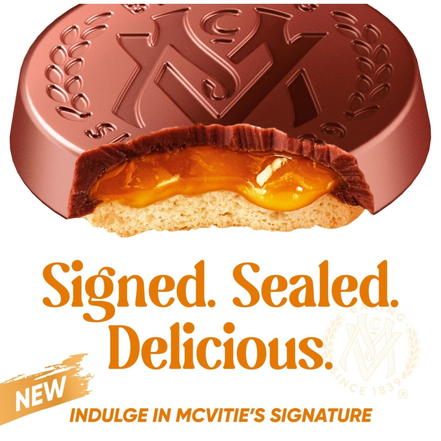 McVitie’s Signature Caramel Milk Chocolate Biscuit Rounds – 109g (Imported)