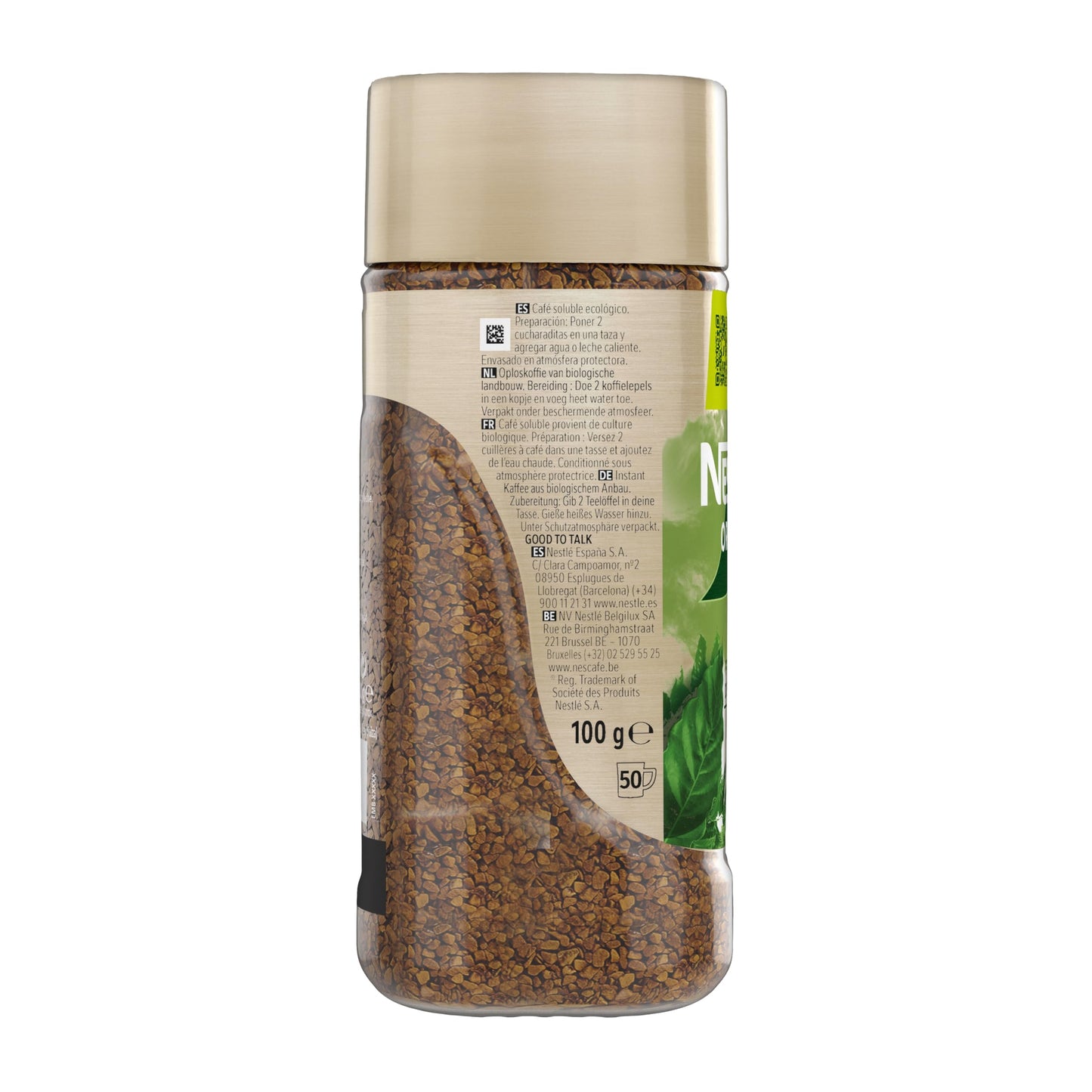 Nescafe Gold Organic Roast & Ground Coffee (100g Glass) Premium Blend- Imported