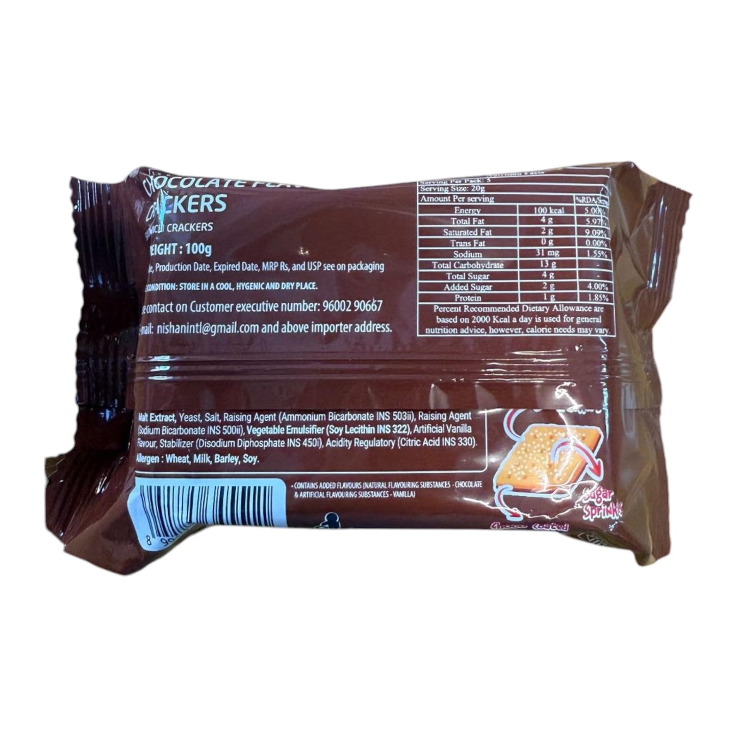 Gery Chocolate Cracker Biscuits – 110g | Imported Snack Delight
