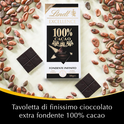 Lindt Excellence 100% Cacao Dark Chocolate Bar 100g | Imported