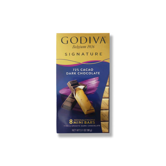 Godiva Signature Mini Bars Stick – 72% Dark Chocolate (90g)-imported
