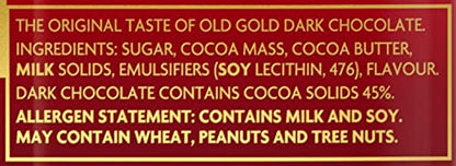 Cadbury Old Gold Dark Chocolate Original 180g | Imported