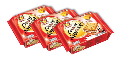 Samudra Cream Sandwich Cheese Biscuits – 190g | Imported