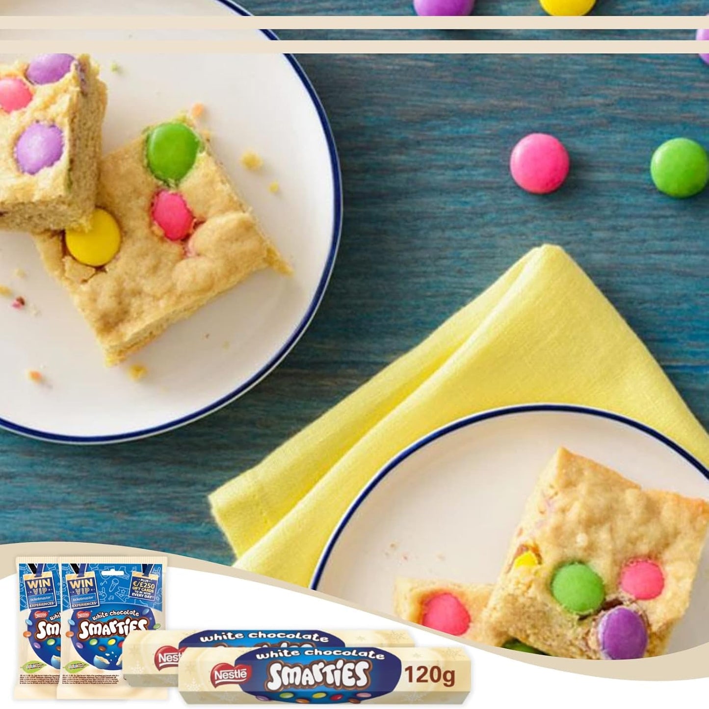 Nestle Smarties White Chocolate Candy Bar – 120g | Imported UK