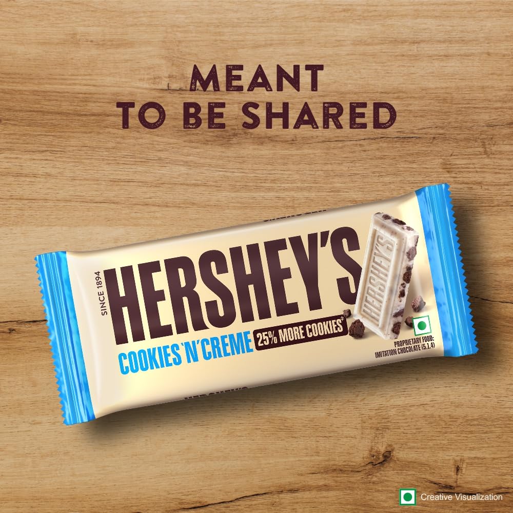 HERSHEY'S Cookies 'N' Creme Bar – 40g (pack 0f 4) | Imported