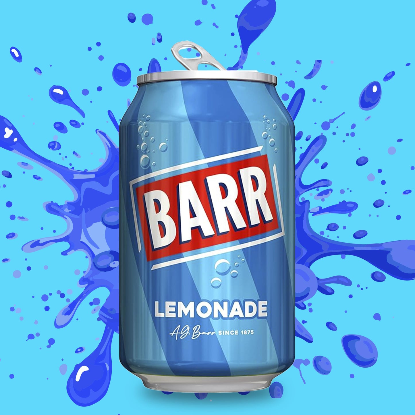 BARR Perfect Lemonade Lemon Flavoured ZERO sugar Drink – 330ml Can | Imported UK