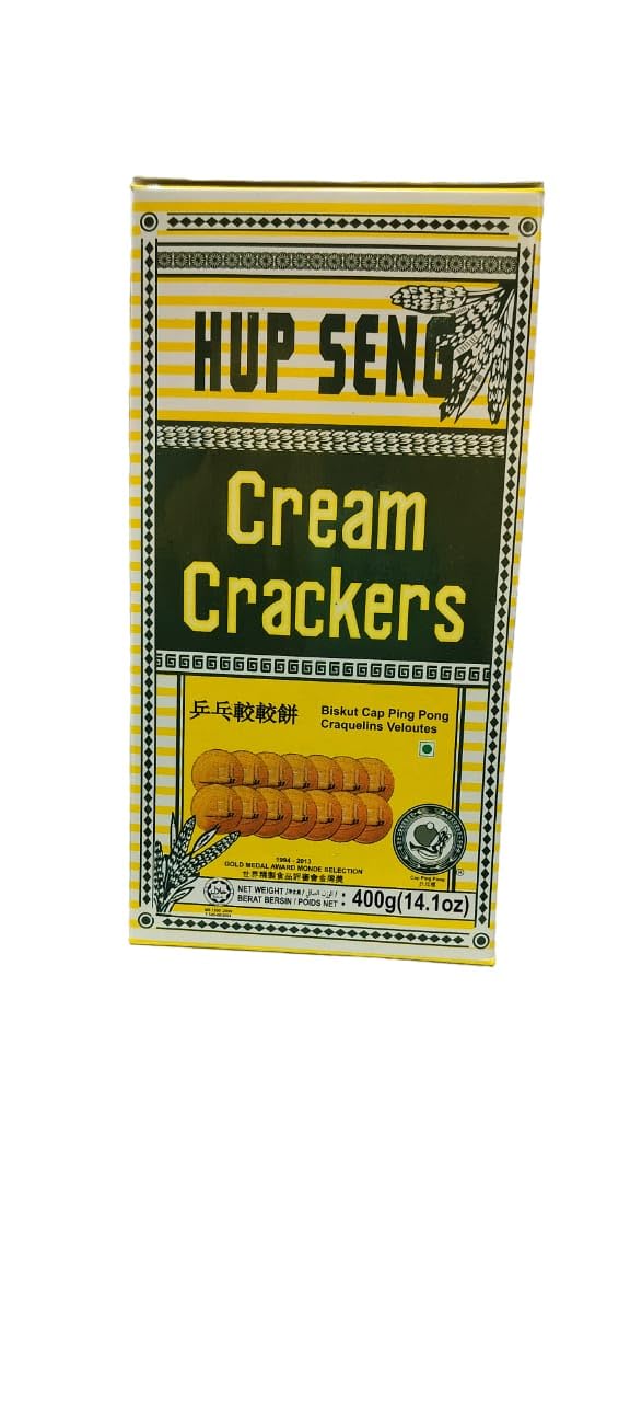 Hup Seng Classic Cream Crackers (Biskut Cap Ping Pong) 400g - Imported