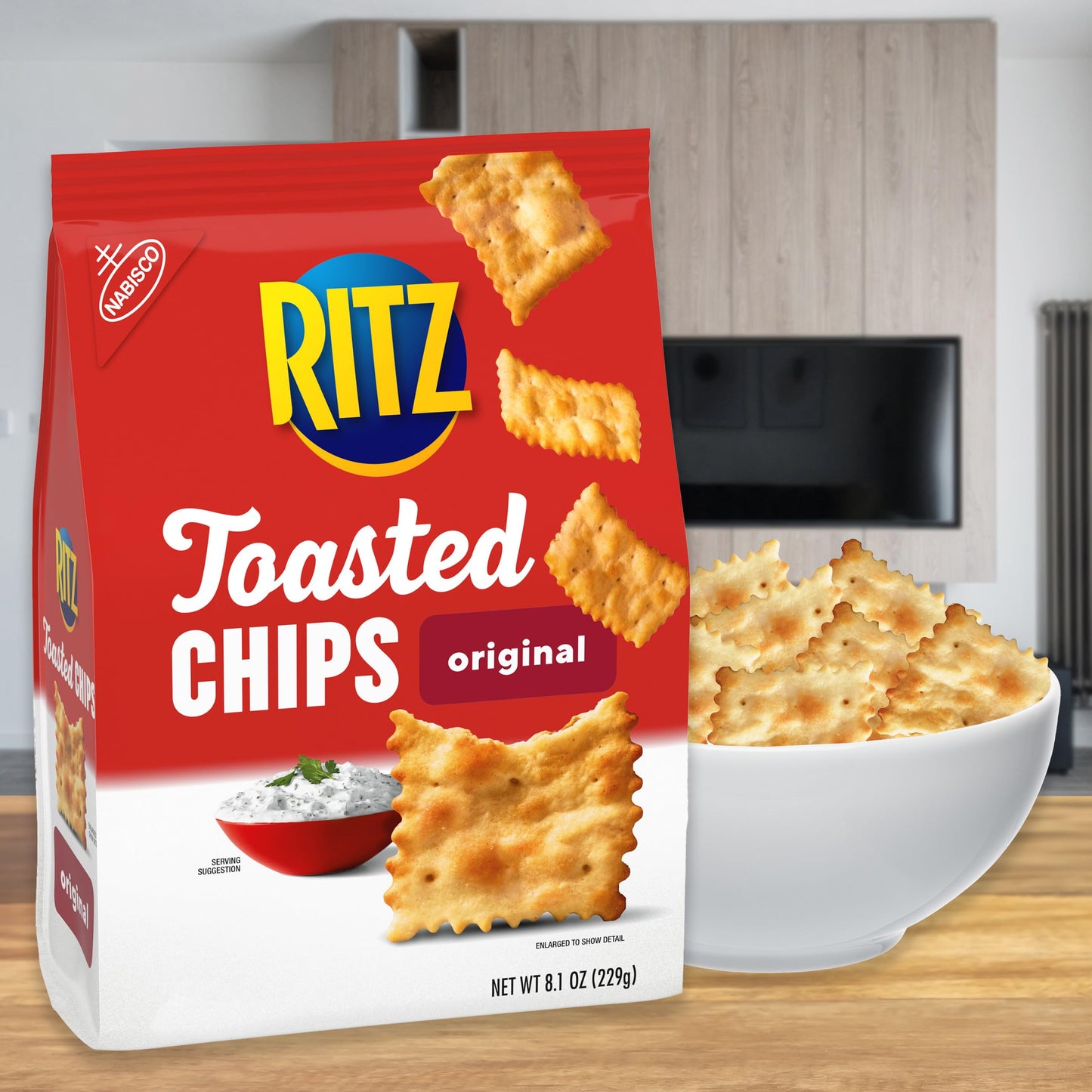 Ritz Toasted Chips Original – 55% Less Fat, 229g | Imported