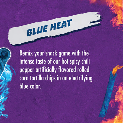 Takis Blue Heat Rolled Tortilla Chips – Hot Chili Pepper Flavor | Imported | 3.25 oz 92.3g