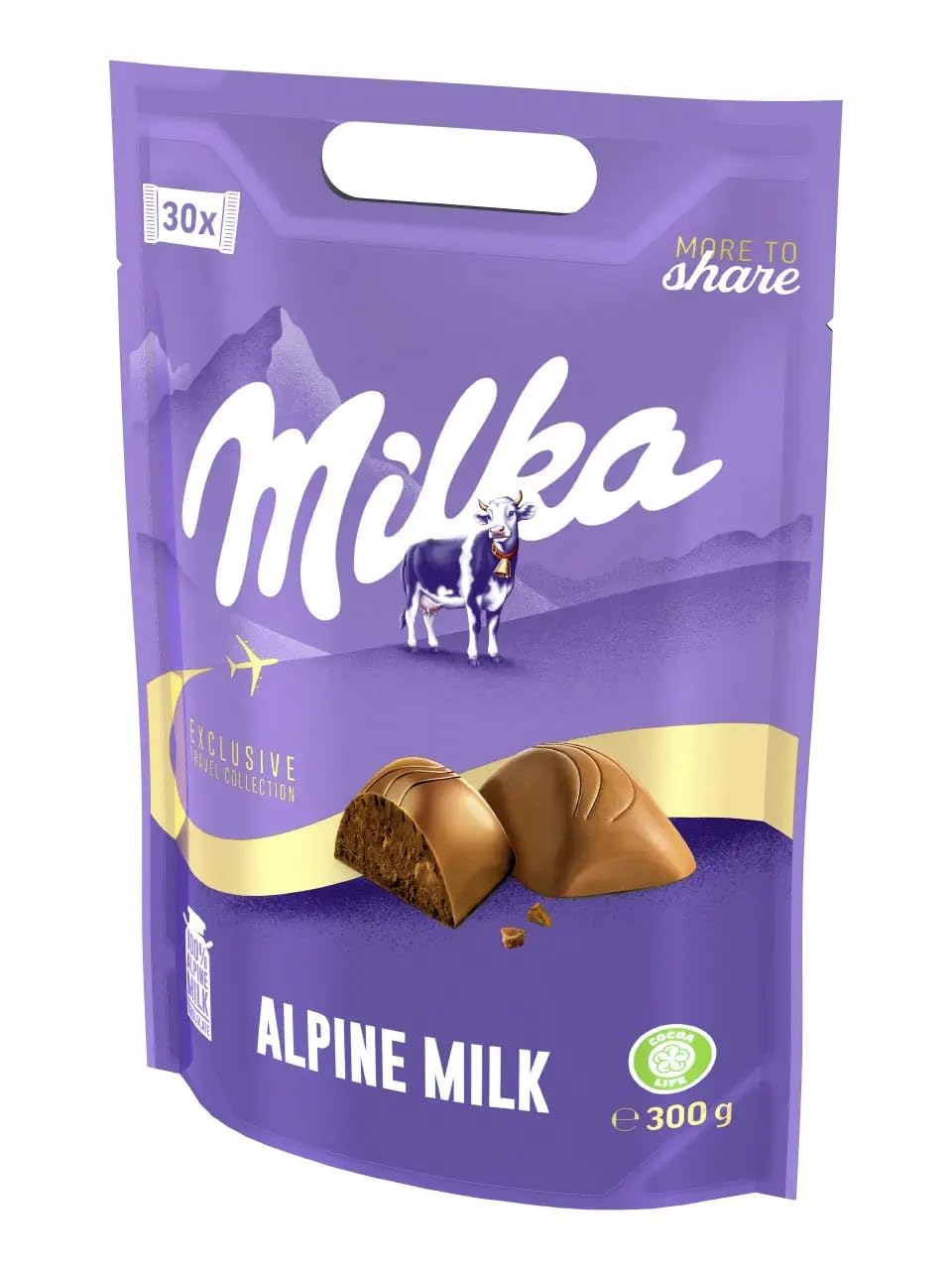 Milka Alpine Milk Chocolate Travel Collection – 300g (30 Pieces, Exclusive Imported Premium European Chocolate)