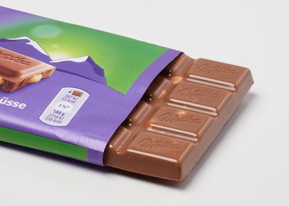 Milka Hazelnut Milk Chocolate Bar – 100g | Imported Swiss Delight
