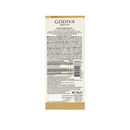 Godiva Masterpiece Caramel Milk Chocolate – 86g | Imported