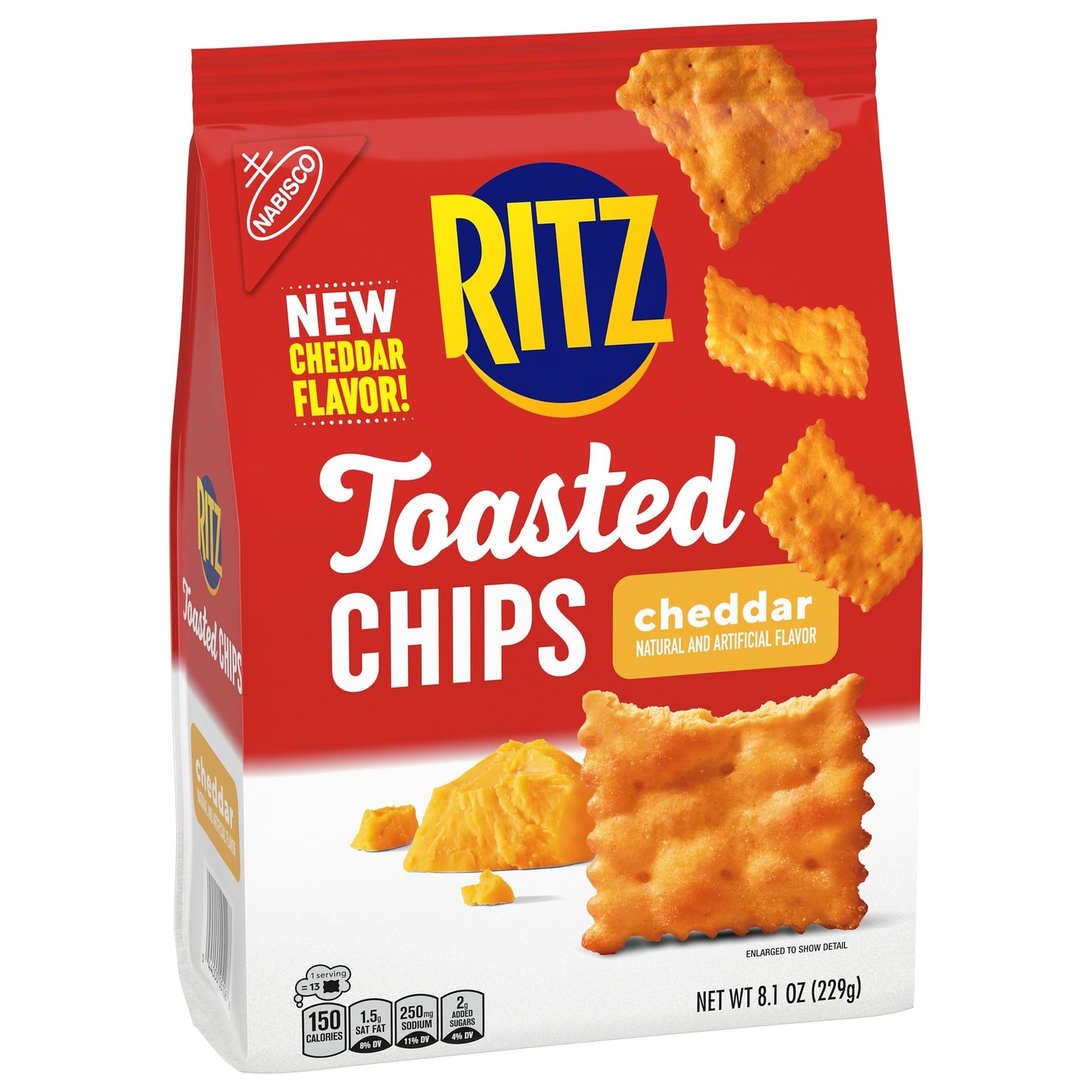 Ritz Toasted Chips Cheddar – 40% Less Fat, Oven Baked, 229g
