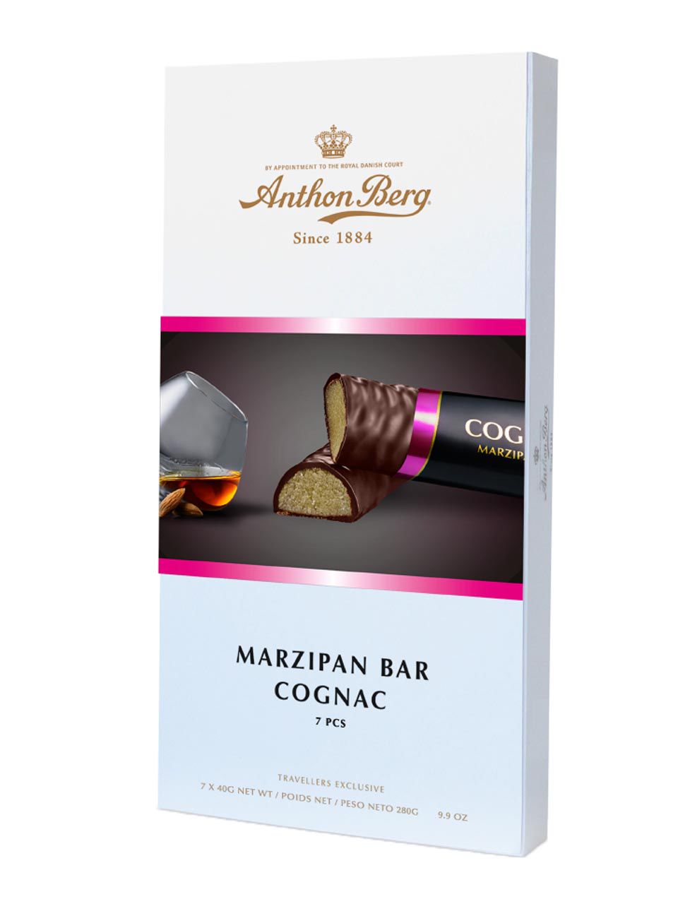 Imported Anthon Berg Cognac Marzipan Dark Chocolate Bars from Denmark – pack