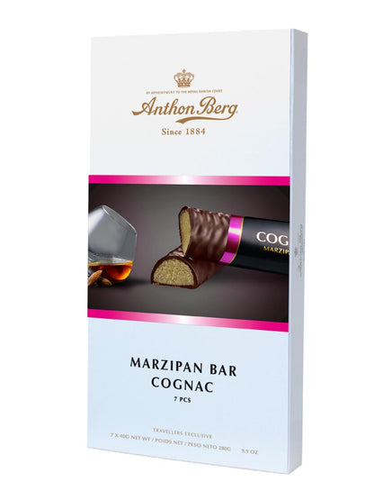 Imported Anthon Berg Cognac Marzipan Dark Chocolate Bars from Denmark – pack
