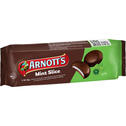 Arnott's Mint Slice dark chocolate mint biscuits 200g