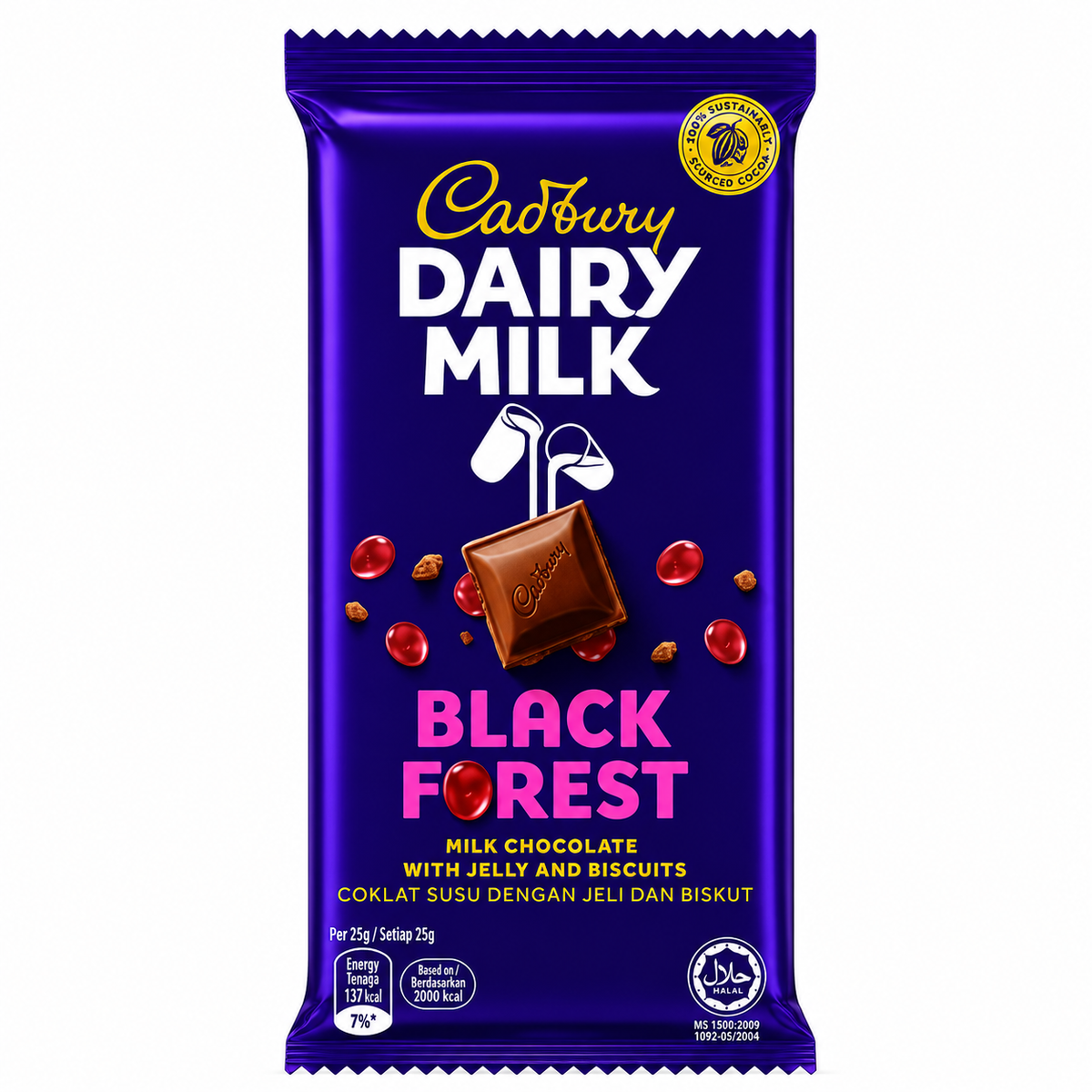 Cadbury Dairy Milk Black Forest chocolate bar Malaysia