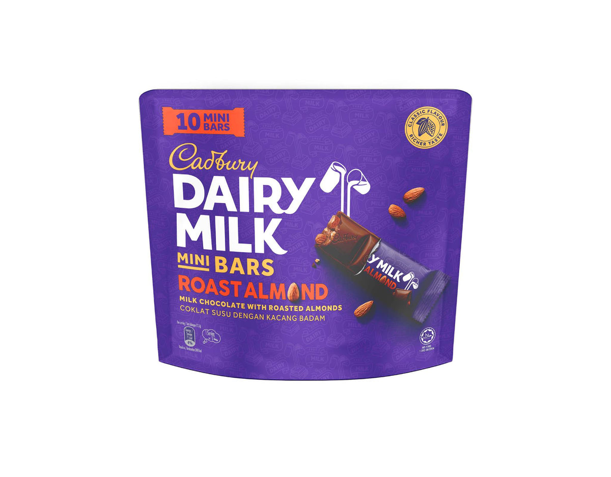 Cadbury Dairy Milk Roast Almond mini bars sharebag 115g