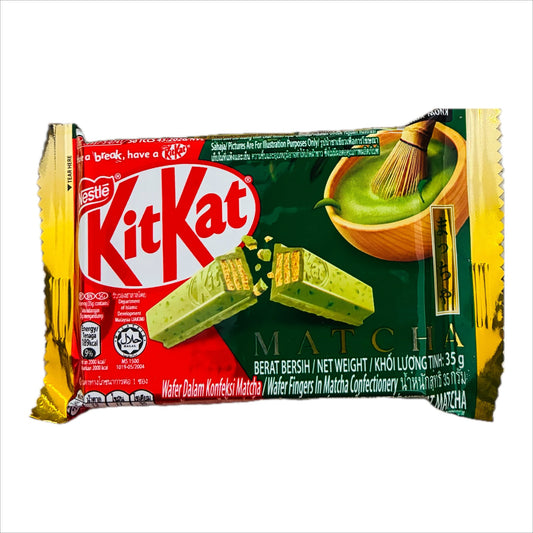 KitKat Matcha green tea 4 finger 35g bar, Malaysia