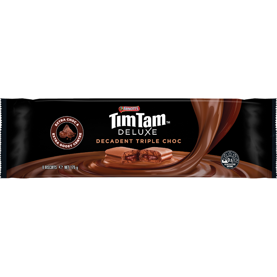 Arnott's Tim Tam Deluxe Decadent Triple Choc 175g pack
