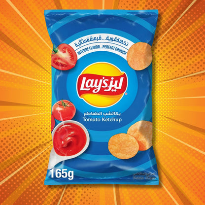 Lay’s Tomato Ketchup Chips 170g – Imported International Lay’s Flavor